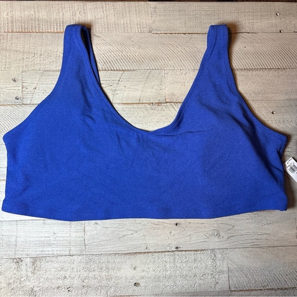 Old Navy Other - Old Navy Blue Terry Classic Swim Top Beach Vacation V-Neck 4X NWT!